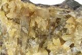 Honey Colored Barite Crystals on Fluorescent Calcite - Elk Creek #240835-1